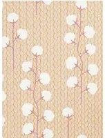 Majvillan Carta da parati Sweet Cotton - Soft Pink/ Yellow/ Cream White