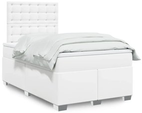 Giroletto A Molle Con Materasso Bianco 120x200 Cm İn Similpelle /