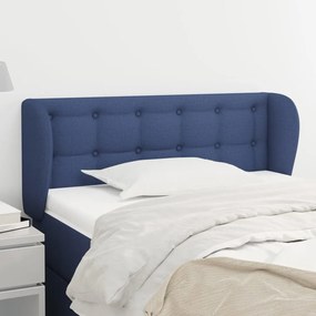 Testiera ad orecchio blu 83 x 23 x 78/88cm in tessuto