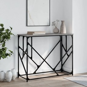 Tavolo Consolle Grigio Sonoma 100x40x80 Cm İn Legno Multistrato /