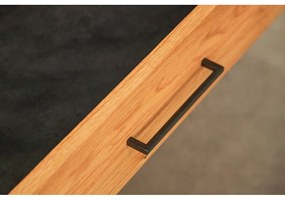 Vetrina in legno di quercia di colore naturale 144x95 cm Abies - The Beds