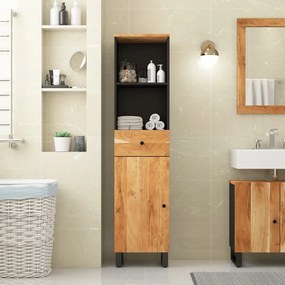 Mobile da bagno 38x33x160 cm in legno massello di acacia