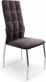 Sedia K416 grigio velluto
