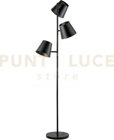 Piantana in metallo e ferro colt grigia 3 luci attacco e27 51x165cm