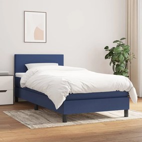 Giroletto A Molle Con Materasso Blu 100x200 Cm İn Tessuto /