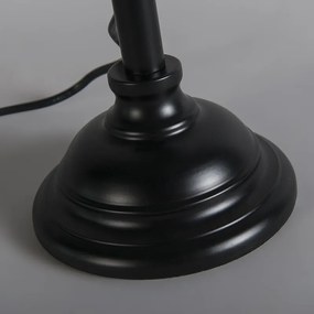 Lampada da tavolo classica nera regolabile senza paralume - Accia