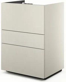 Mobile da bagno sospeso sotto lavabo L 60 x H 84 x P 48 cm grigio lucido, SENSEA Neo