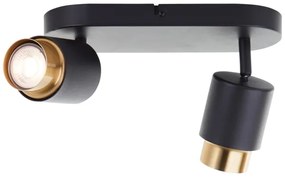 Brilliant - Faretto LED COVELO 2xGU10/5W/230V nero/oro