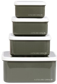 A Little Lovely Company - set di quattro scatole merenda - animali della savana