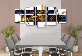 Quadri 5 pezzi – Astrazione di lusso