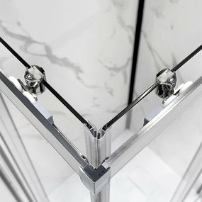 Box doccia 3 lati 70x100x70 cm doppio scorrevole trasparente Tay