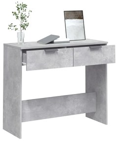 Tavolino da salotto grigio cemento 90x36x75cm legno multistrato