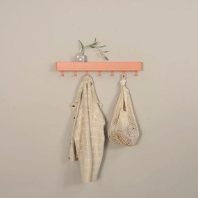 Attaccapanni da parete color salmone in metallo con scaffale 72 cm Dax Play – Spinder Design