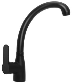 Miscelatore lavello nero opaco canna alta girevole serie Paco