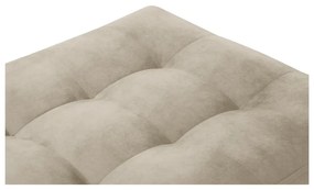 Poggiapiedi in velluto beige Santo - Milo Casa