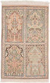 Cashmere Silk Tappeto orientale 90 x 60 (Indian) Annodato A Mano
