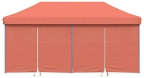 Tendone per Feste Pieghevole Pop-Up con 4 Pareti Terracotta