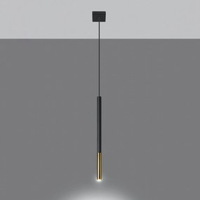 Euluna Thalassa lampada a sospensione a 1 luce G9 nero/oro
