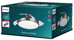 Ventilatore da soffitto Atlas Bliss nichel, Ø 48.5 cm, PHILIPS IP20