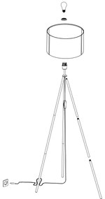 Eglo 43556 - Lampada da terra ARNHEM 1xE27/40W/230V