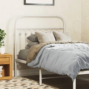 Testiera İn Metallo Bianco 90 Cm /