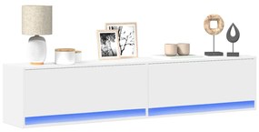 Mobile Tv A Parete Con Led Bianco 180x31x38 Cm /