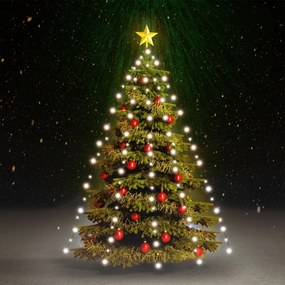 Rete Di Luce Per Albero Di Natale 210 Led Bianco Freddo 210 Cm /
