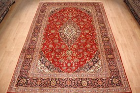 Kashan Tappeto 360x250 (Iran) Annodato A Mano