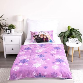 Set copripiumino e federa da bambini in cotone per culla 100x135 cm Frozen "Purple" – Jerry Fabrics