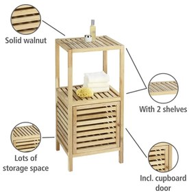 Scaffale basso da bagno color naturale in legno di noce 40x86 cm Norway - Wenko