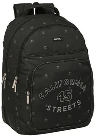Zaino Scuola Safta California Nero 32 x 42 x 15 cm