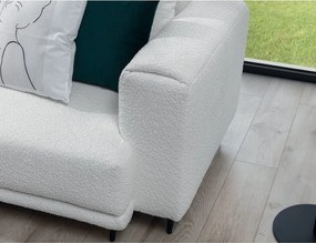 Divano color crema allungabile/con contenitore e rivestimento in bouclé 260 cm Dalia – ELTAP