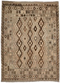 Kilim Tappeto 180 x 240 Nero (Afghanistan) Tessuto A Mano