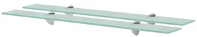 Mensole Galleggianti 2 Pz İn Vetro 80x10 Cm 8 Mm /