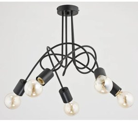 Lampadario a plafone TANGO 5xE27/60W/230V nero