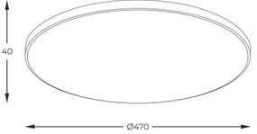 Zuma Line WM-C7300-M-G - Plafoniera LED VERI LED/44W/230V Ø 47 cm dorata