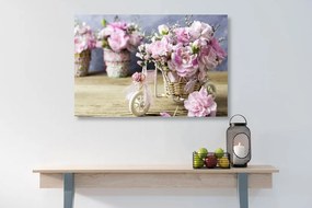 Quadro su tela – Garofano rosa romantico in stile vintage