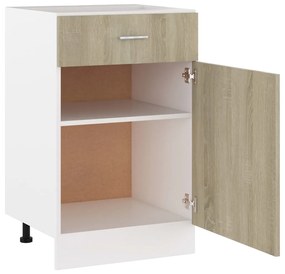 Armadio con cassetto rovere sonoma 50x46x81,5 cm in truciolato