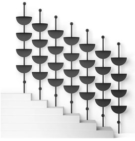 Ripiani modulari in metallo nero 27x203,5 cm Solis - Umbra