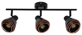 Faretto NERIA 3xE14/40W/230V nero/rame