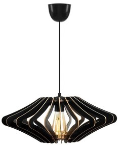 Lampadario a sospensione con filo 1xE27/60W/230V nero diametro 47 cm