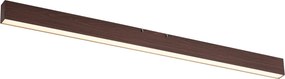 Plafoniera moderna effetto legno noce con LED integrato, dimmerabile a 3 livelli e selettore DIP (2700-4000K) - Keane