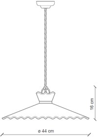 Lampadario Classico Ravenna Metallo E Ceramica Nero Sfumato Arg. 44Cm 1 Luce E27