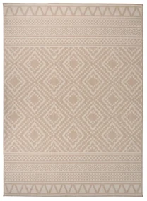 Tappeto Da Esterni A Tessitura Piatta 200x280cm Strisce Marroni /