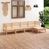 Set Salotto da Giardino 5 pz in Legno Massello di Pino 3082677