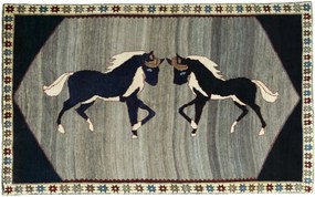 Gabbeh Tappeto persiano 220 x 140 Nero (Iran) Annodato A Mano