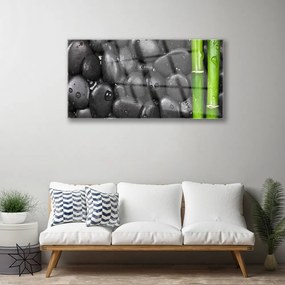 Quadro acrilico Spa con stelo di bambù 100x50 cm