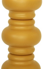 Lampada da terra retrò giallo senape con vetro opaco - Fedde