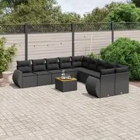 Set Divani da Giardino 11 pz con Cuscini in Polyrattan Nerocod mxl 90827