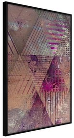 Poster  Pink Patchwork II  Cornice Quadri Cornice nera, Larghezza x Altezza Home decor 20x30